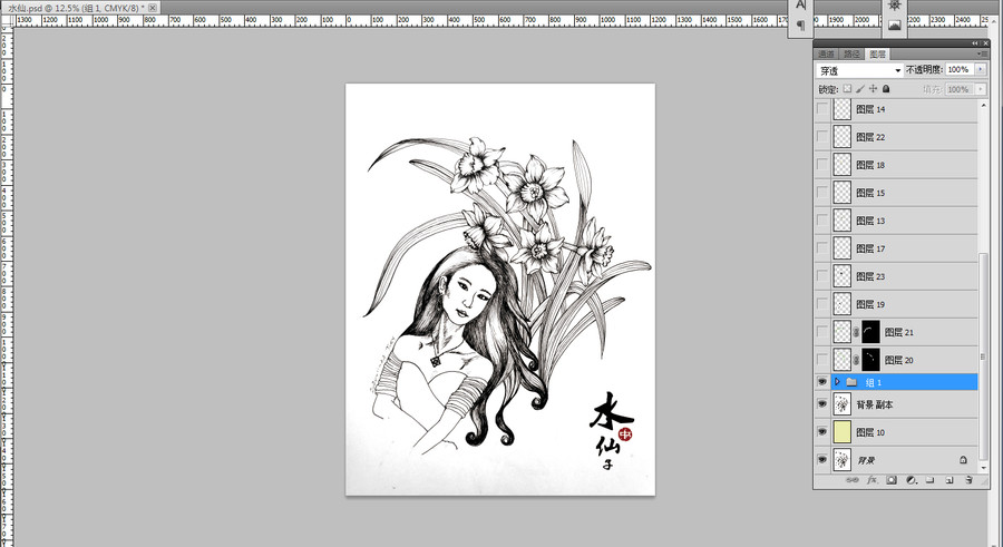 水仙花手機殼圖案