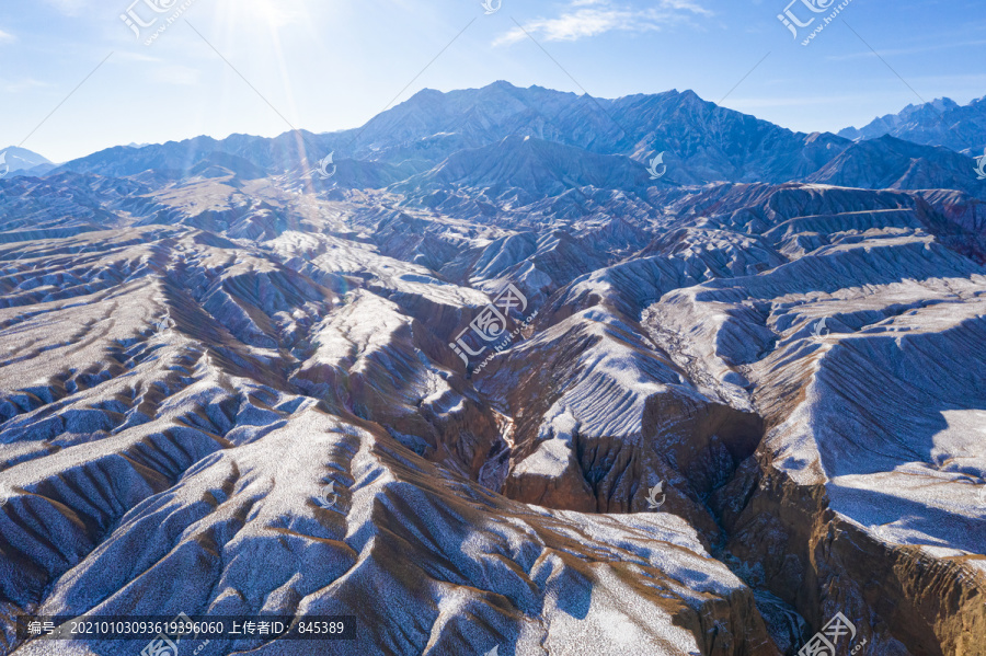 祁连雪峰沟壑