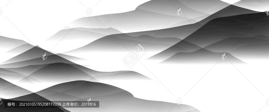 高端山水背景墻