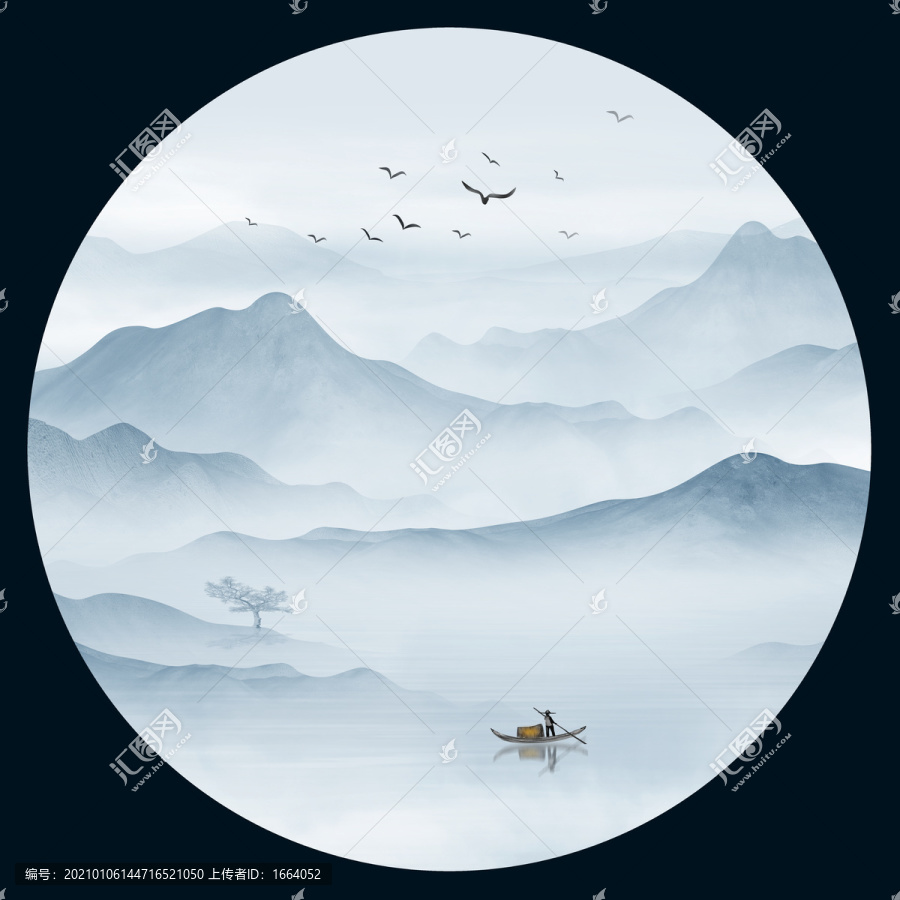 山水裝飾畫