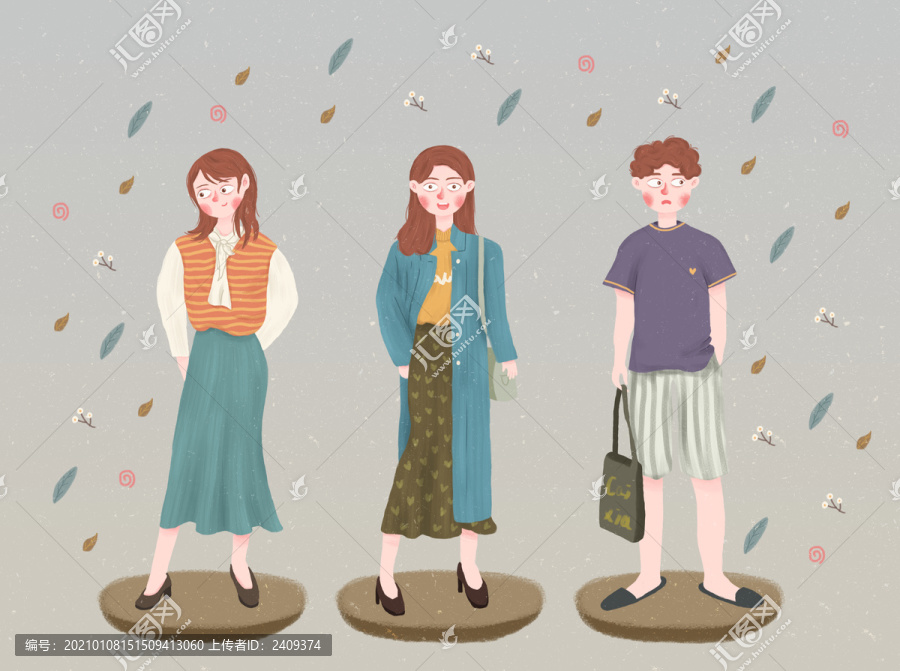 復古人物插畫