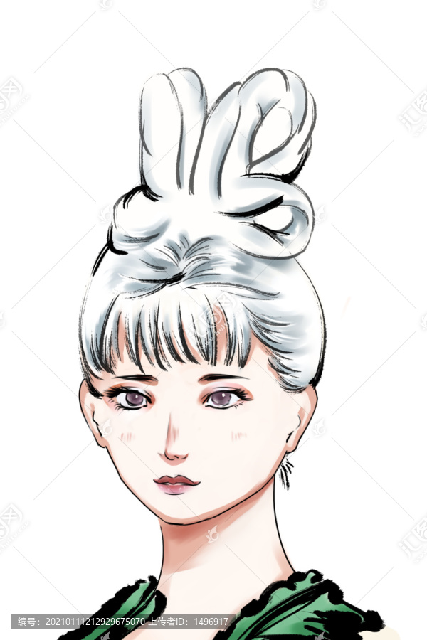 古風(fēng)插畫女頭像唯美