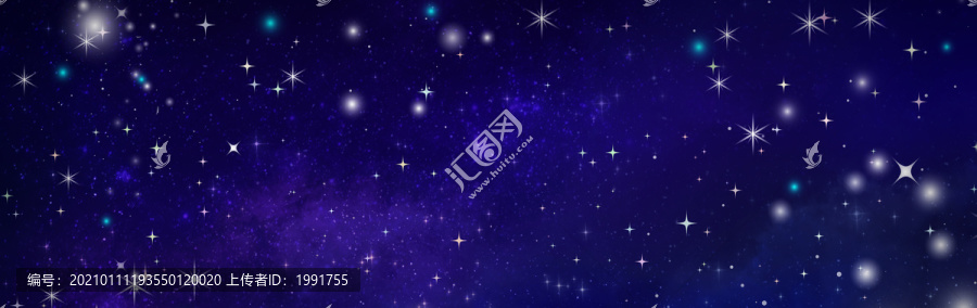 璀璨星空寬幅圖