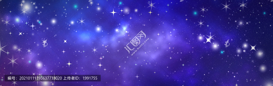 宇宙星空寬幅圖