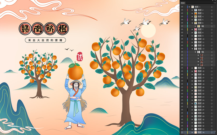 橙子包裝臍橙包裝