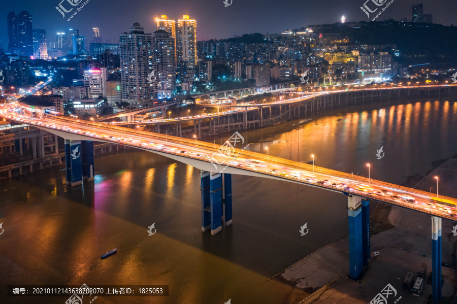 重庆城市桥梁夜景风光