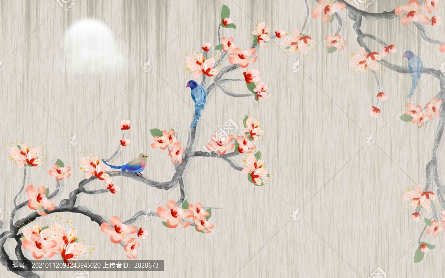 手繪花鳥畫