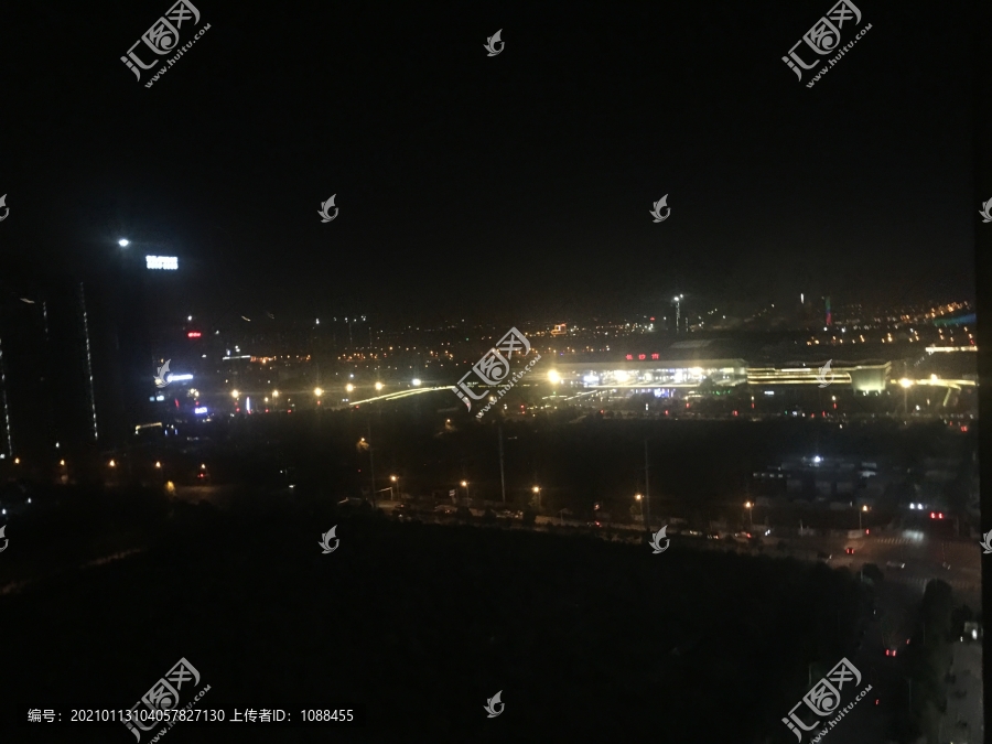 长沙南站夜景,长沙南站