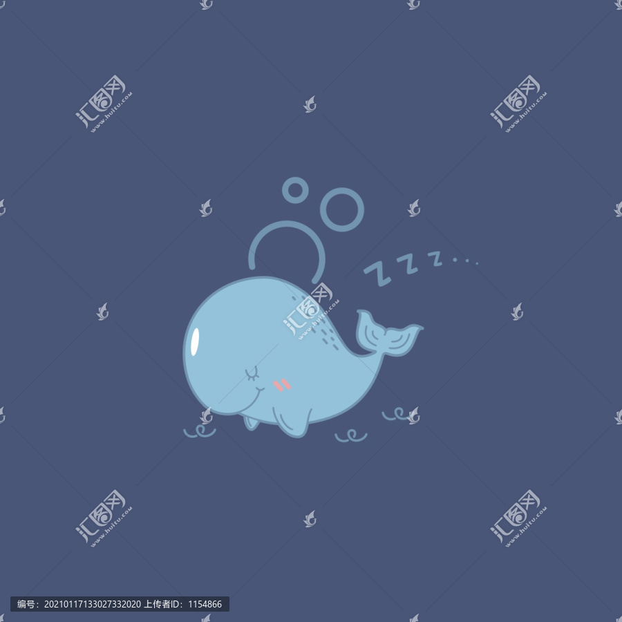 在深海里睡著做夢(mèng)的鯨魚(yú)
