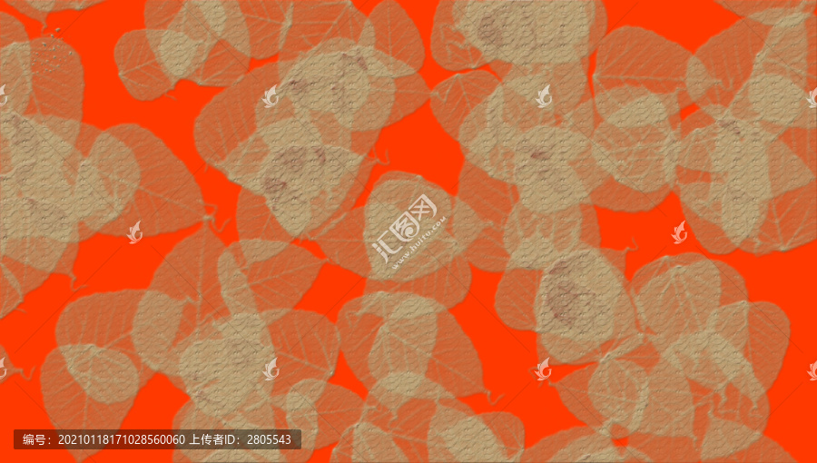 紅底金黃色葉片