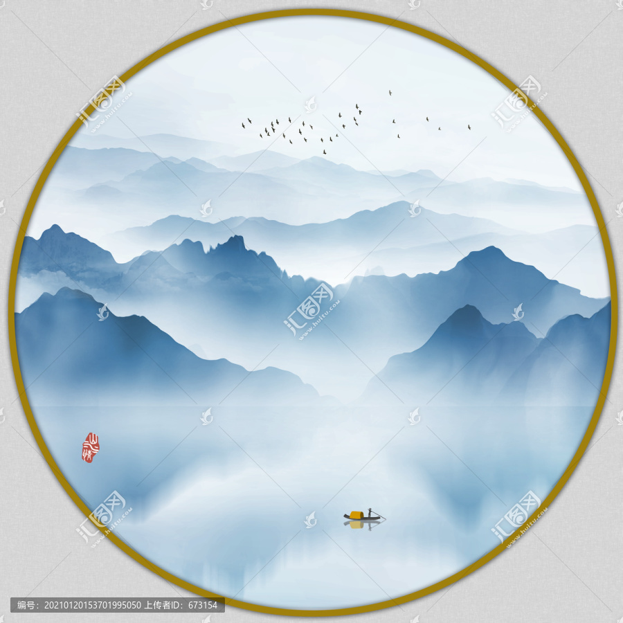 山水裝飾畫(huà)