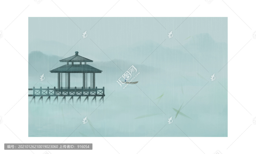 手繪江南煙雨