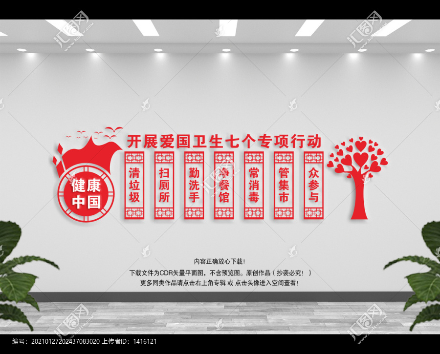 健康中國七個專項行動文化墻
