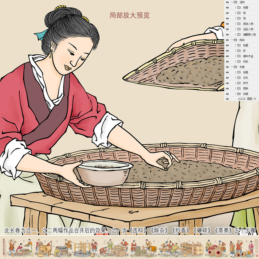 傳統(tǒng)木榨油工藝流程圖之一