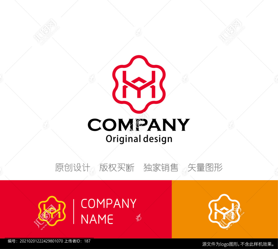 YM字母logo设计