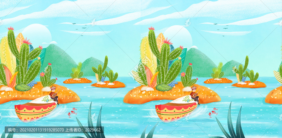 手提袋夏季立夏原創(chuàng)插畫設計手繪