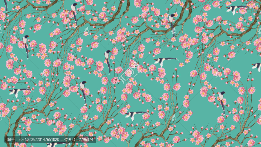壁紙梅花花鳥