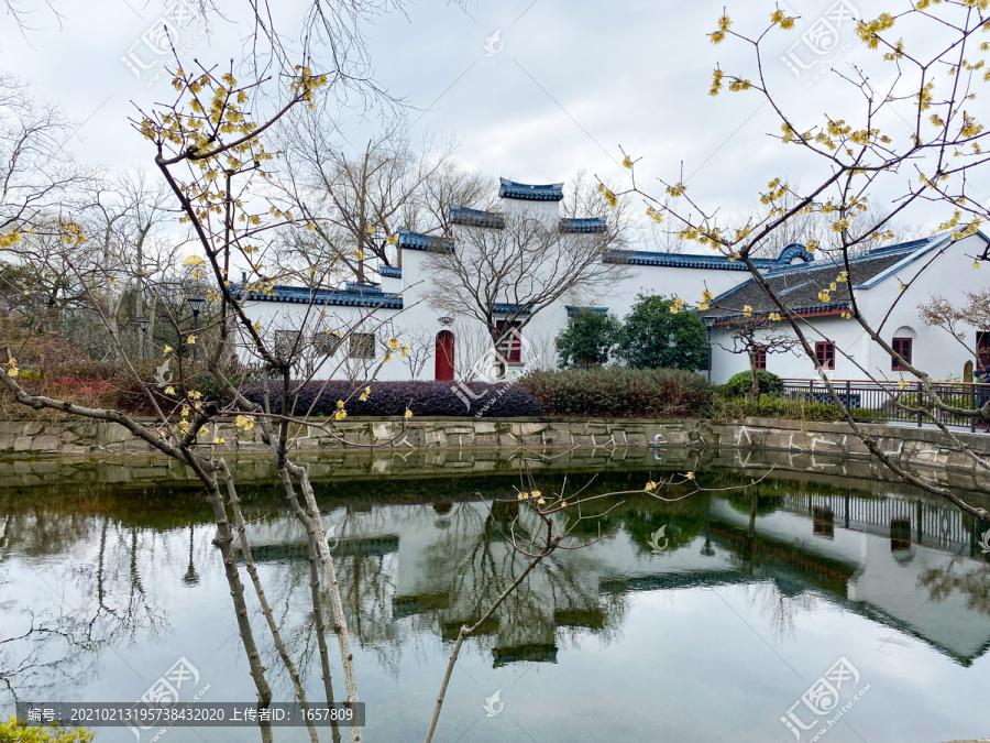 徽派建筑园林水景