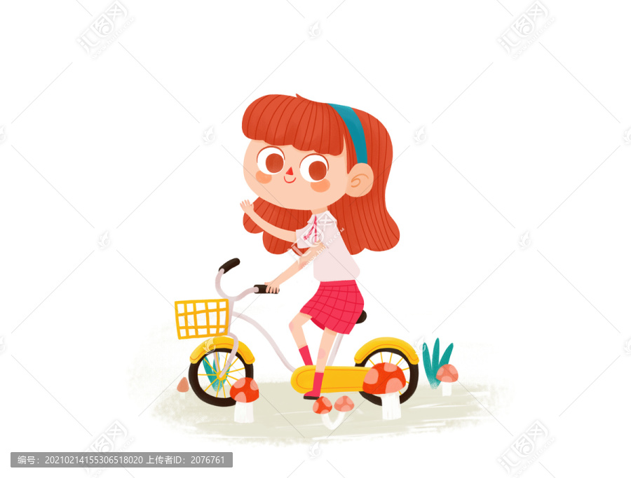 手繪卡通小女孩
