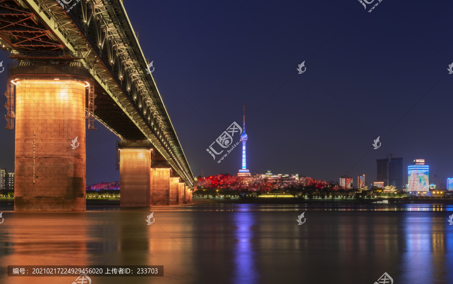 长江大桥夜色