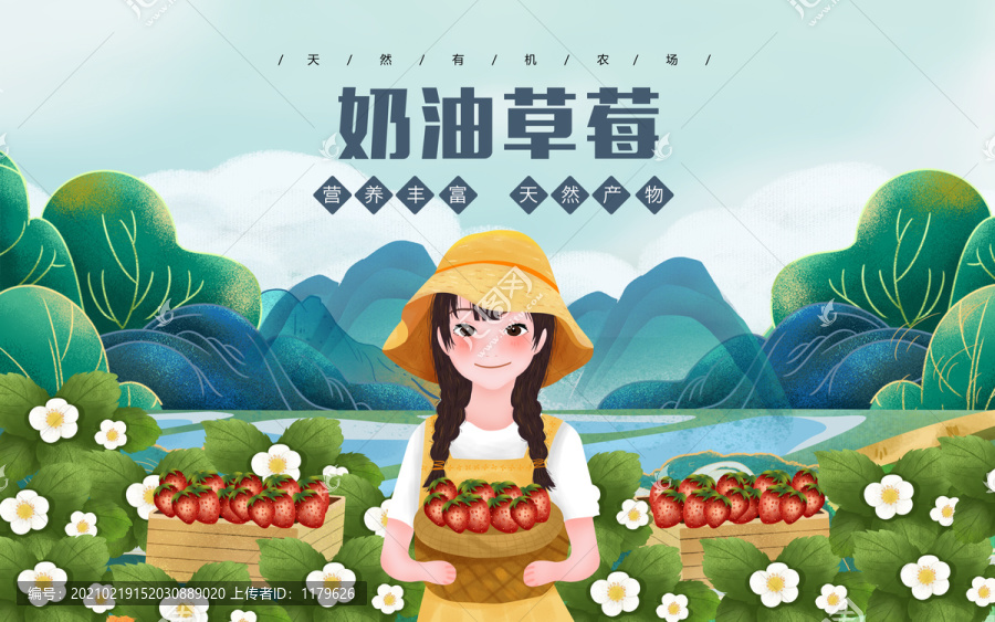 草莓農家女包裝盒