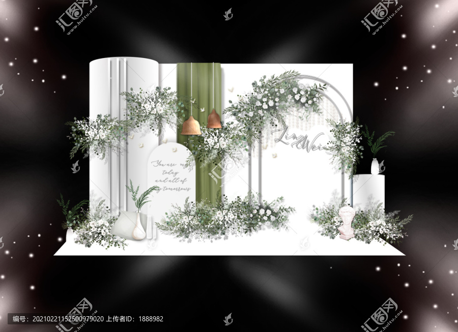 白綠婚禮留影區(qū)