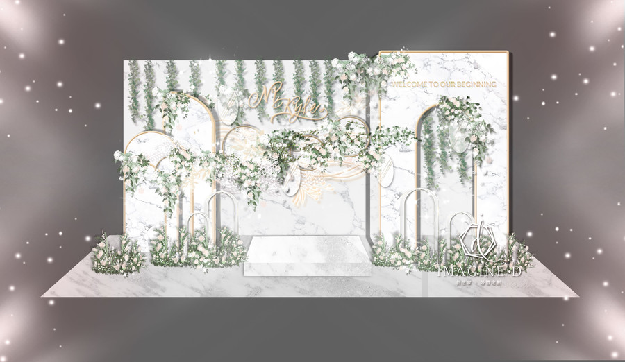白綠婚禮留影區(qū)