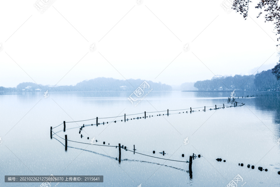 杭州西湖冬景雪景