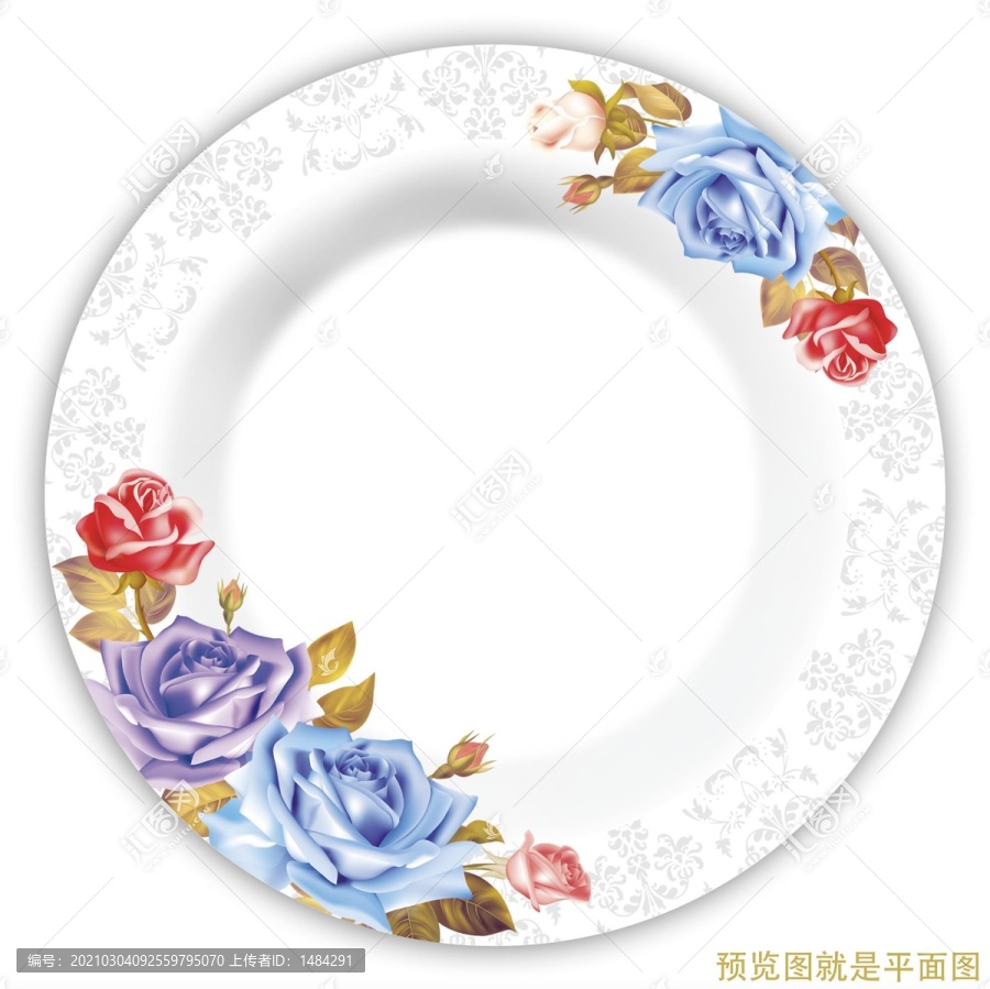 玫瑰花餐盤