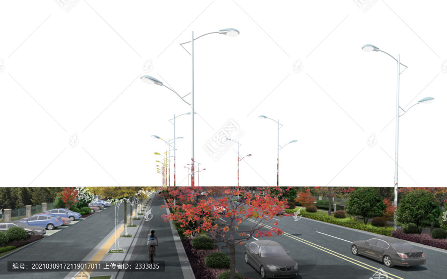 道路景觀后期分層效果圖