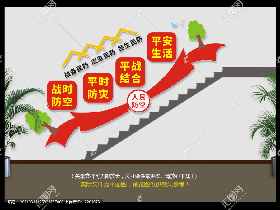 人民防空樓道文化墻