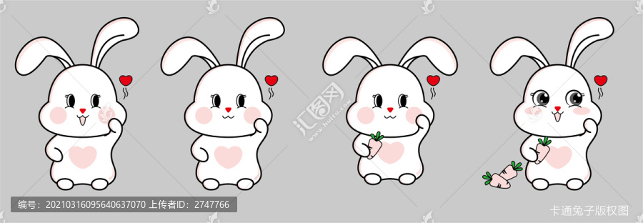 卡通可愛兔子插圖