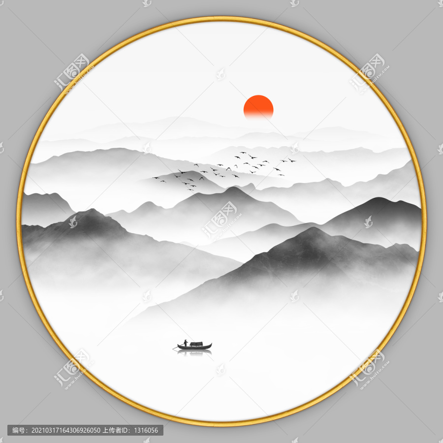山水裝飾畫