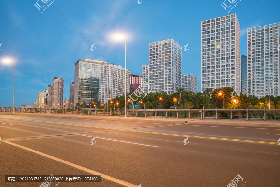 北京建国门大街立交桥和城市交通