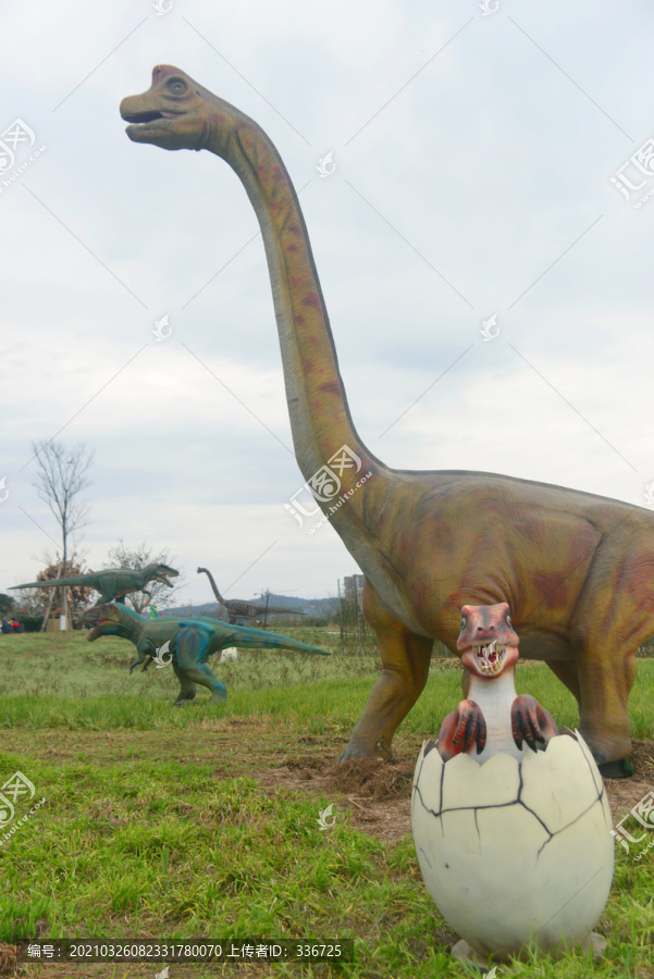 成都蔚然花海恐龙谷的幼恐龙