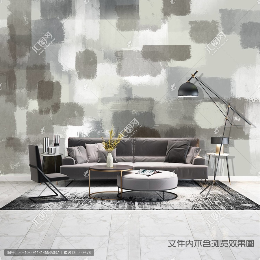 復(fù)古抽象油畫(huà)背景墻