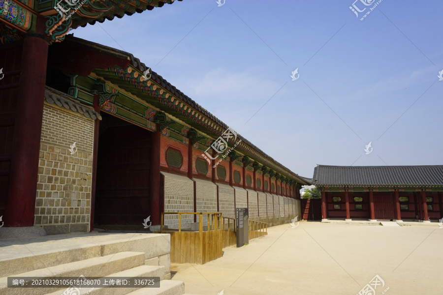 韩国首尔历史遗址景福宫宫殿建筑
