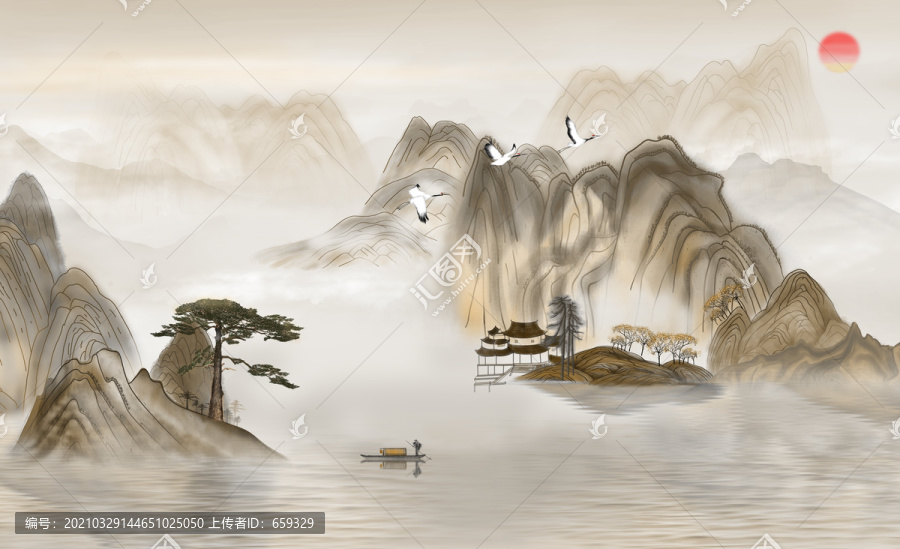 新中式山水画