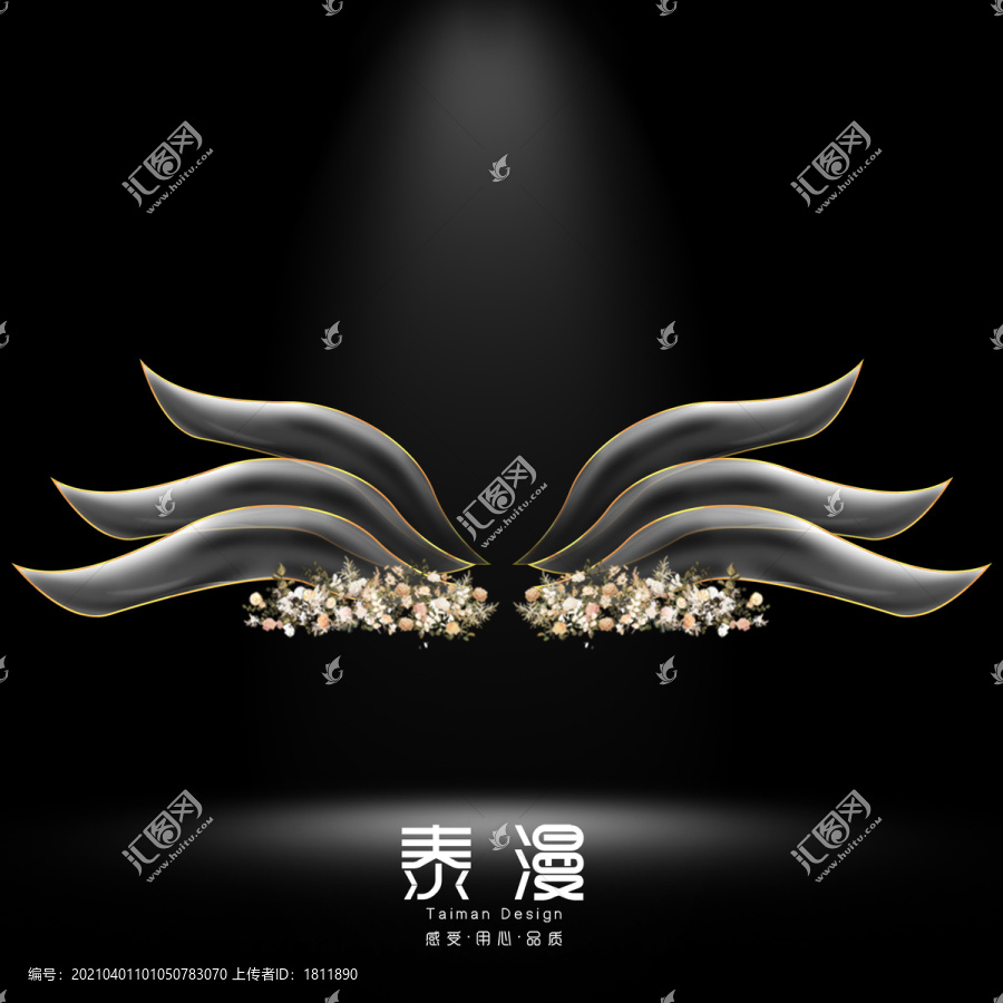 婚禮設計素材鐵藝展翅高飛