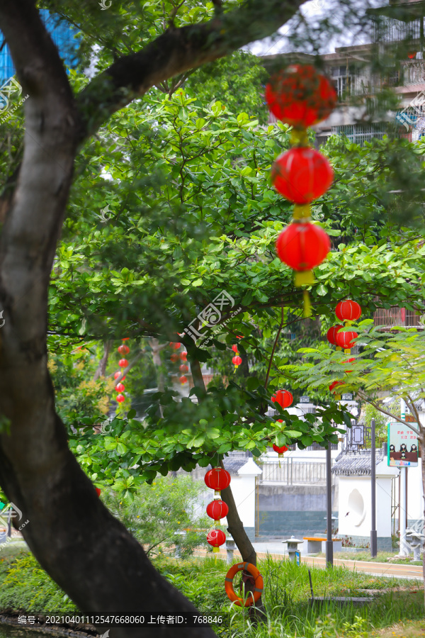 大红灯笼高高挂春天气息壁纸