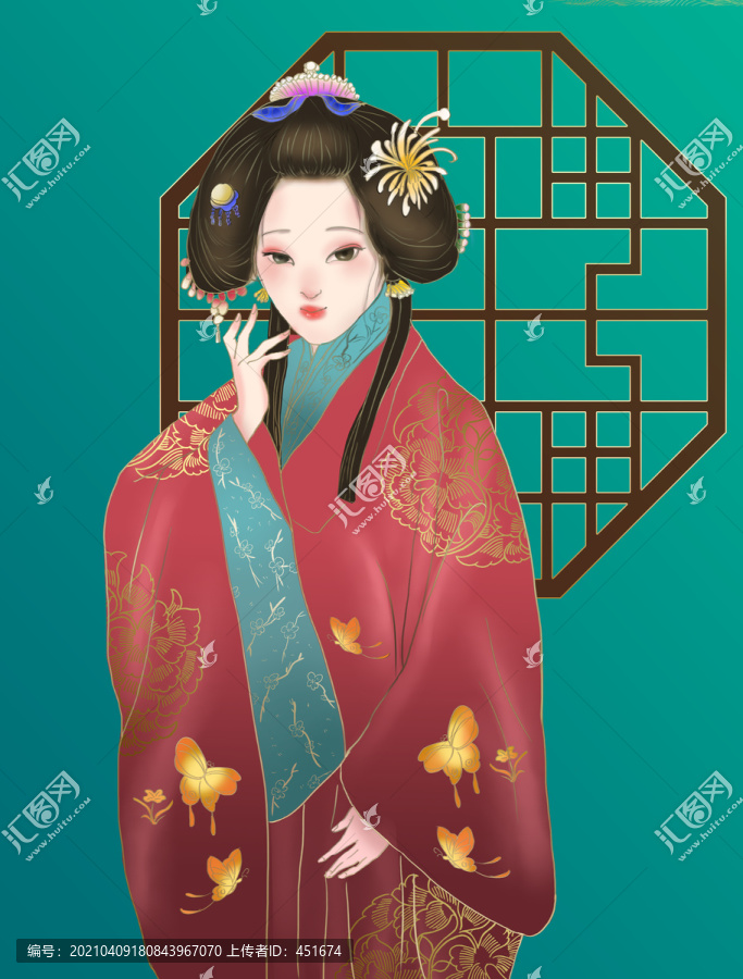 古裝人物插畫