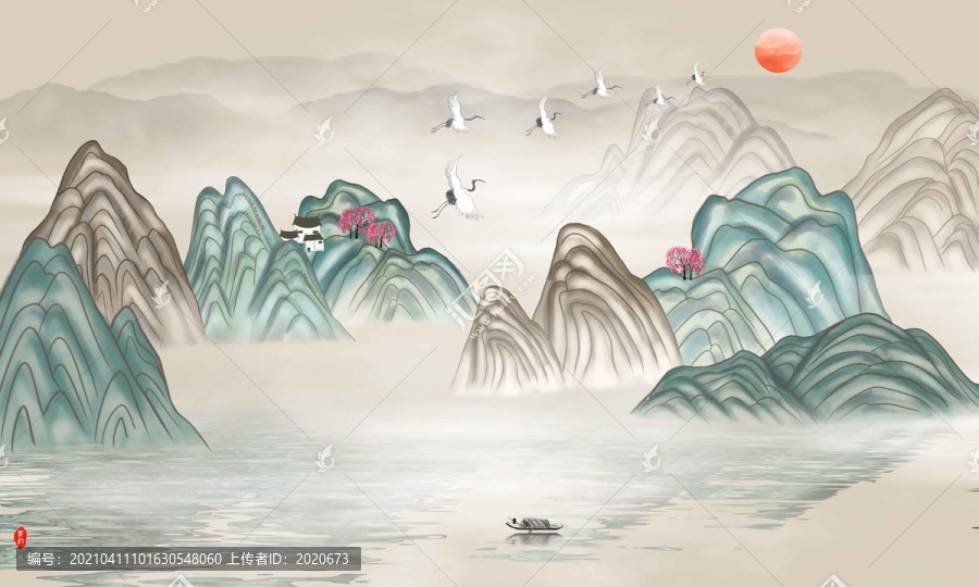國(guó)潮水墨畫(huà)