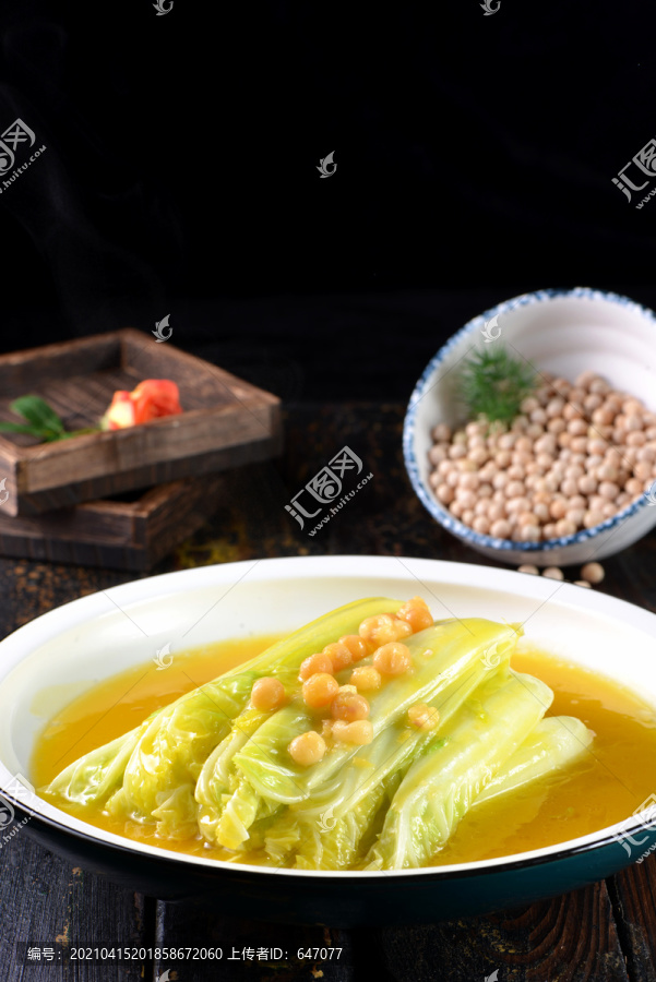 豆焗娃娃菜