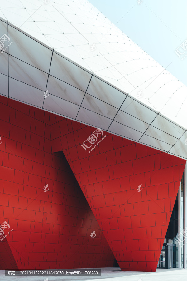 现代化设计的红色墙面背景