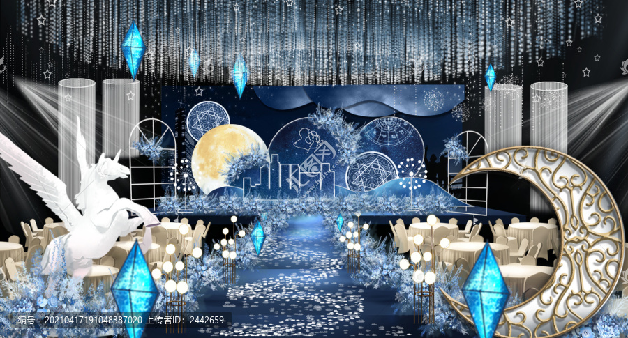 藍(lán)色夢(mèng)幻星空婚禮