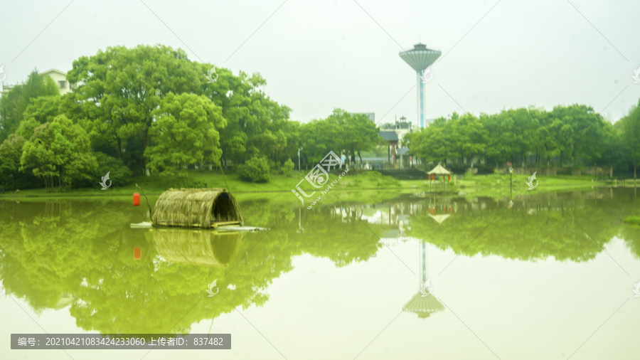 绿油油湖景