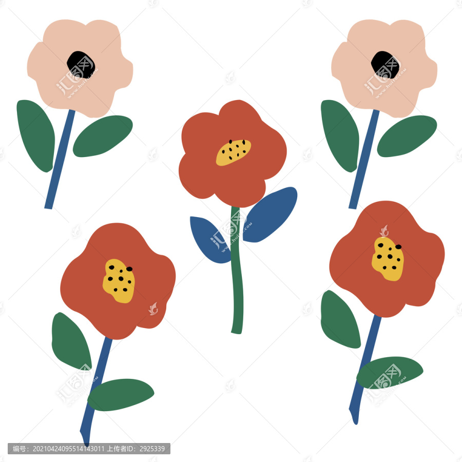 時(shí)尚小花印花