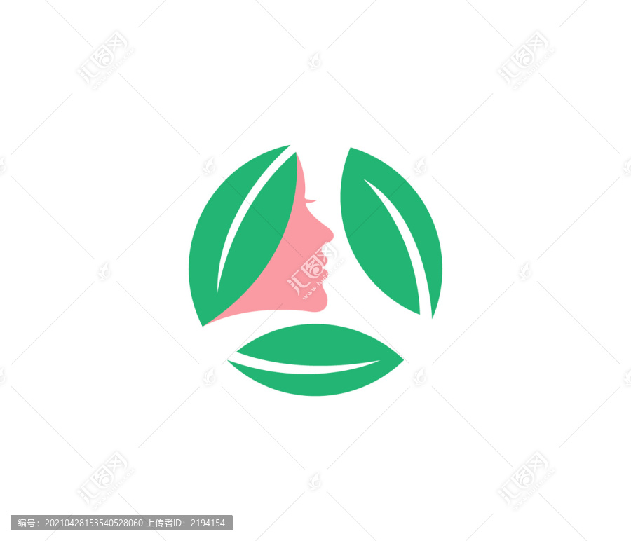 女性美容護(hù)膚健康LOGO標(biāo)志