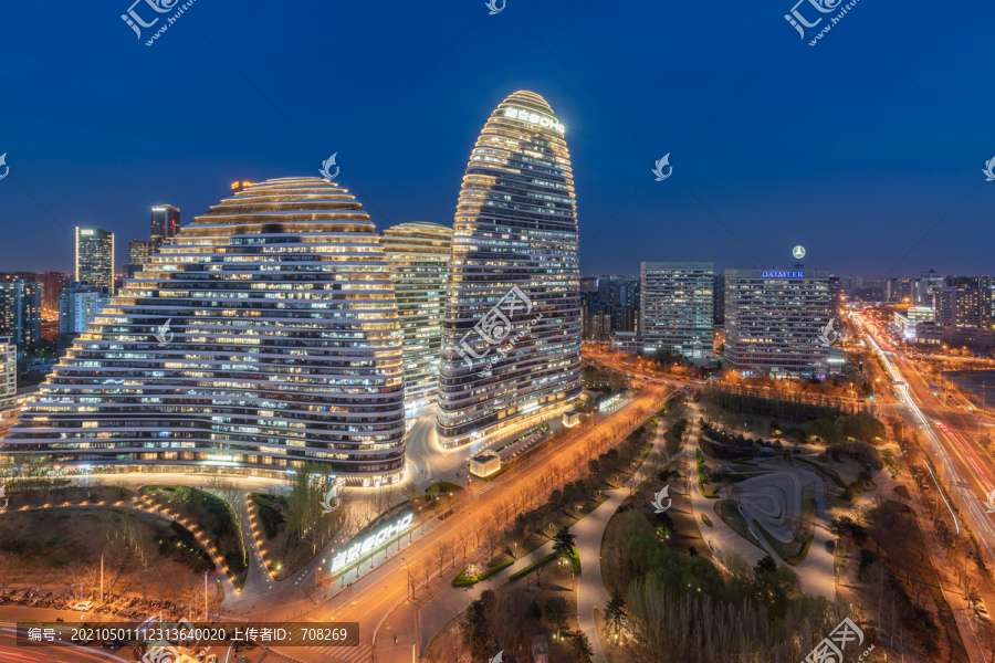 北京望京SOHO城市天际线