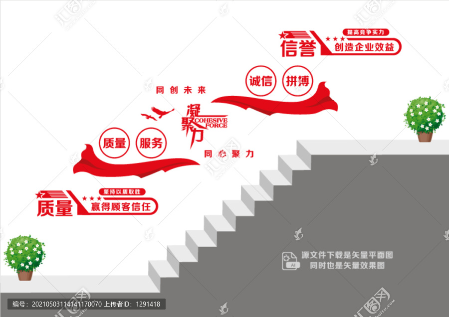 企業文化宣傳階梯標語
